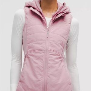 Women's Pink Hooded Vest
